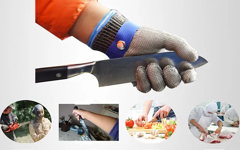 NMSafety Высокое качество кольцо из нержавеющей стали 304 устойчивые к порезам перчатки для защиты мяса