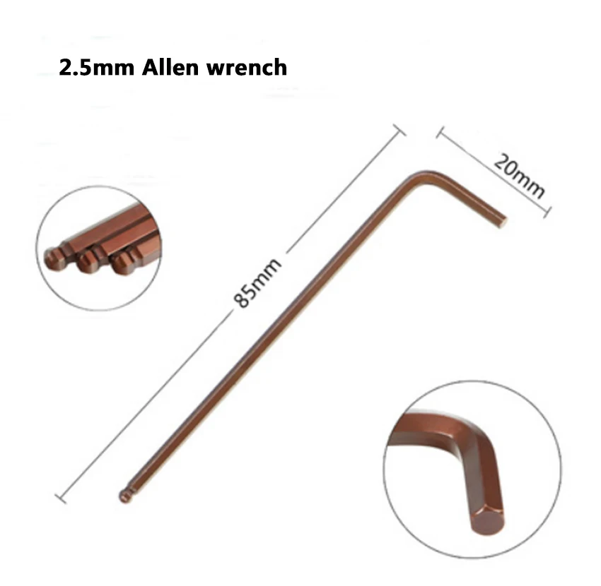 2.5mm 1 шт. S2 сплав сталь шестигранный ключ метрический Т Тип шестигранный ключ шариковый шестигранный ключ гаечный ключ 1,5 мм-14 мм - Цвет: 2.5mm