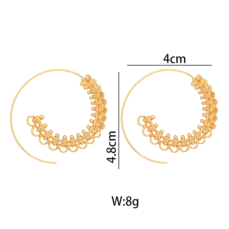 Женские серьги кольца YUKAM в этническом стиле сережки панк|hoop earrings for women|hoop