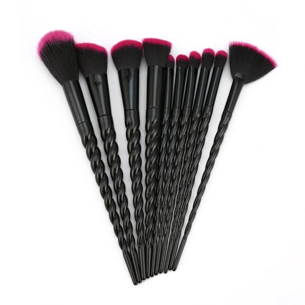 Hot 10pcs Unicorn Makeup Brushes Set Foundation Eyeshadow Base Powder Blush Blending Brush Cosmetic Tools | Красота и здоровье