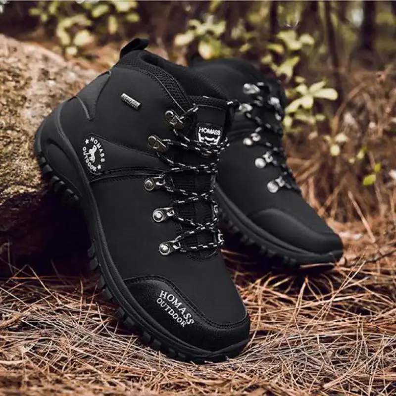 Fall Winter Mens Shoes Casual Platform Sneakers Boots Hiking Non-slip Outdoor Off-road Movement Mountaineering | Обувь