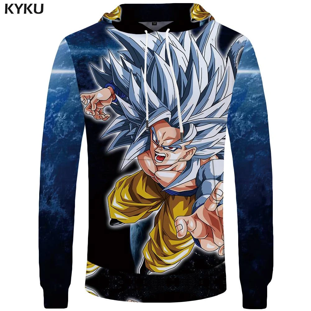 KYKU бренд Dragon Ball Z кофты Гоку Толстовка аниме карман мужская одежда 3d толстовки с