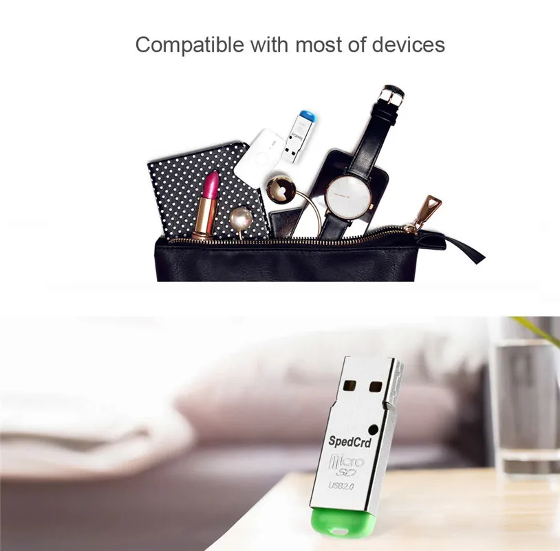 Высокоскоростной мини USB 2,0 Micro SD TF T-Flash адаптер для чтения карт памяти A8