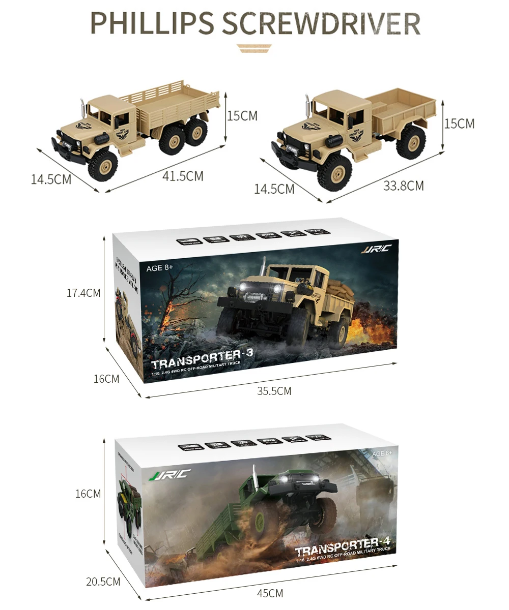 JJR/C JJRC Q62 1/16 2.G 4WD внедорожный военный багажник гусеничный Радиоуправляемый автомобиль Радиоуправляемый внедорожник Игрушки для мальчиков на день рождения рождественские подарки