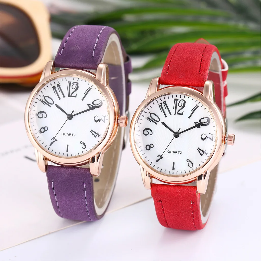 Красивые модные простые часы женские кожаные с ремешком для подарка 2019 reloj mujer montre