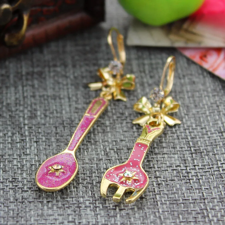 Fashion stud earrings 2014 New fashion and pure fresh quietly elegant 121021 contracted the spoon more elements | Украшения и