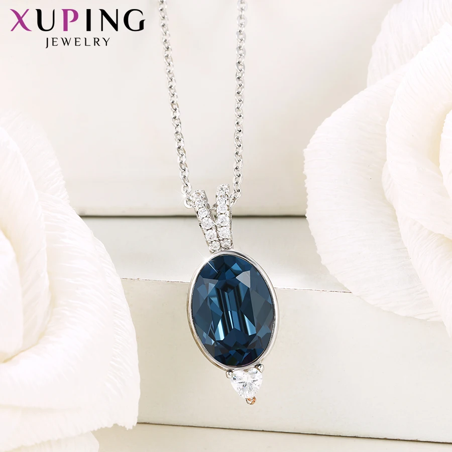 Ювелирные украшения xuping Pendantl ожерелье кристаллы от Swarovski с родиевым цветным покрытием романтические подарки для дам M96-40192