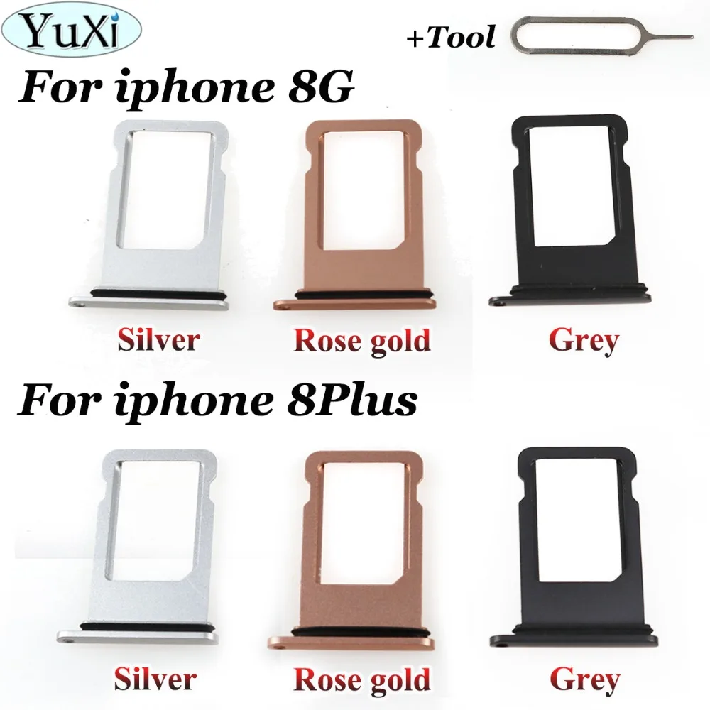 

Держатель YuXi для iPhone 8 plus 8 Micro Nano SIM-карты, держатель для iPhone 8 plus, слот для SIM-карты, контейнер, адаптер + инструмент