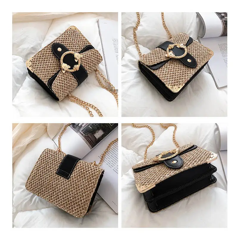 Роскошная металлическая пряжка дизайн женские сумки через плечо модная цепочка