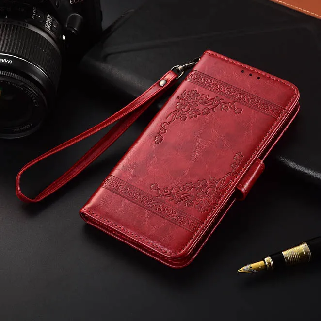 Winered YL Чехол-бумажник для Haier Alpha A1 чехол с ремешком, специальный чехол-книжка из искусственной кожи с цветочным рисунком - Цвет: Winered YL
