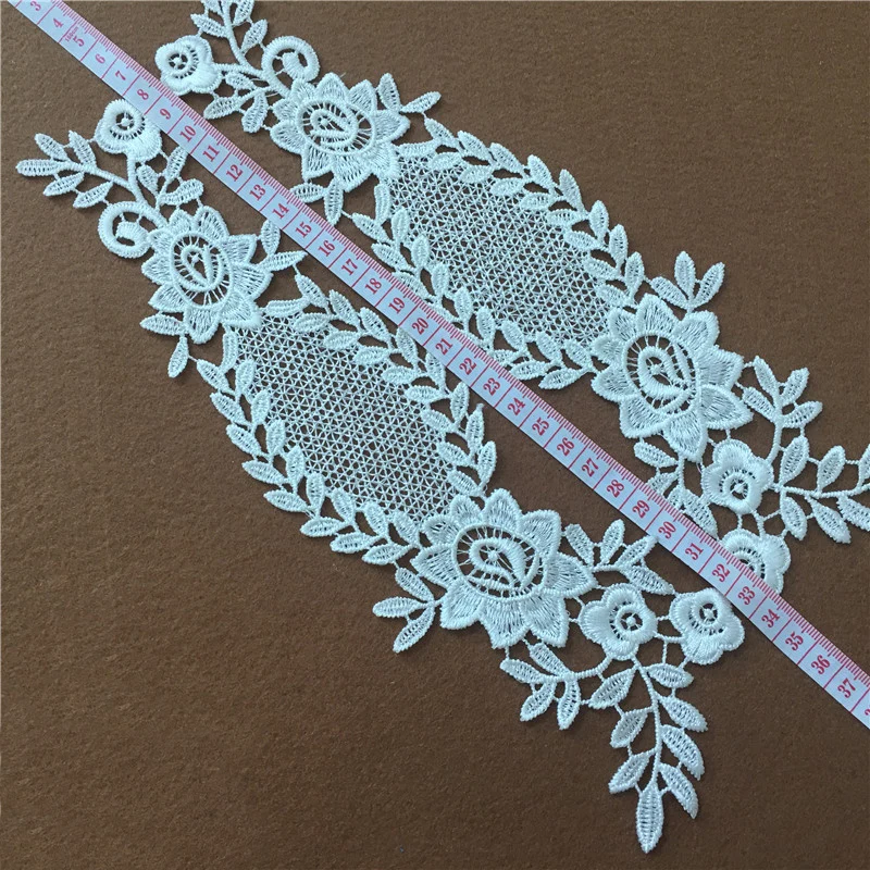 Высококачественная новая вышитая аппликация кружевной вырез Швейные аксессуары