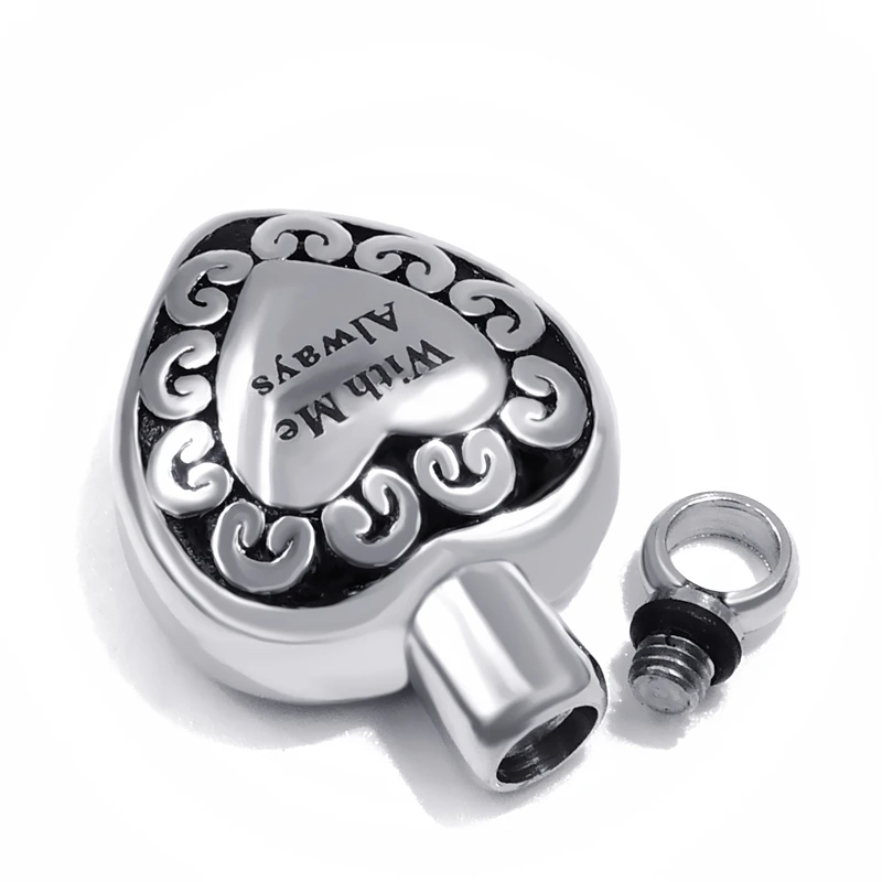 Со мной всегда сердце любовь цветок сувенир урна для праха Подвеска из