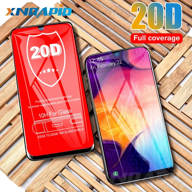 Защитное стекло 20D подходит для samsung Galaxy A10 A30 A50 A8 A7 2018 M10 M20 M30 Защитная пленка