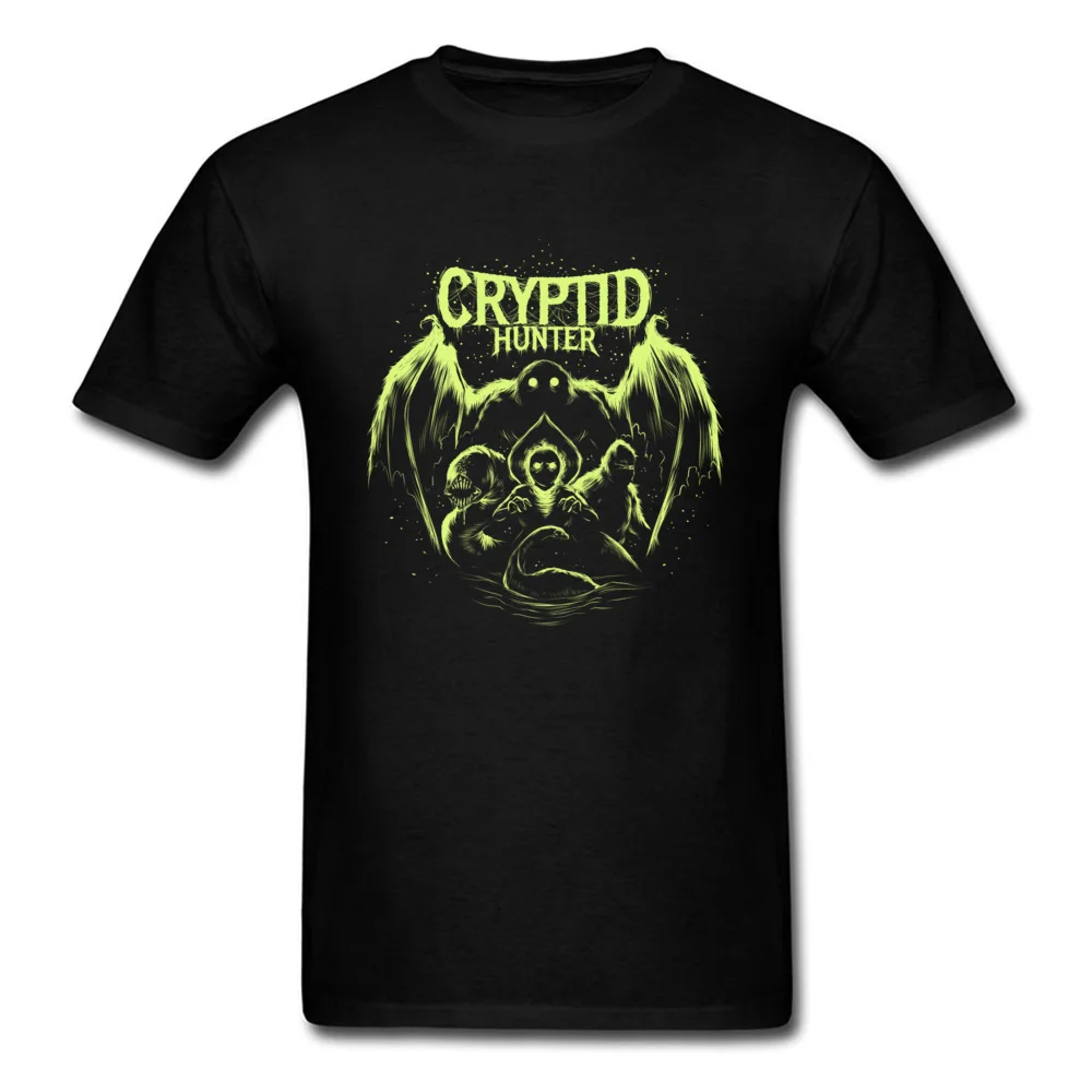 Cryptid Hunter Darkness Creature T-Shirt Summer/Fall Religion Monster Tops & Tees Big Size 3XL Navy Nerd T Shirt Designer