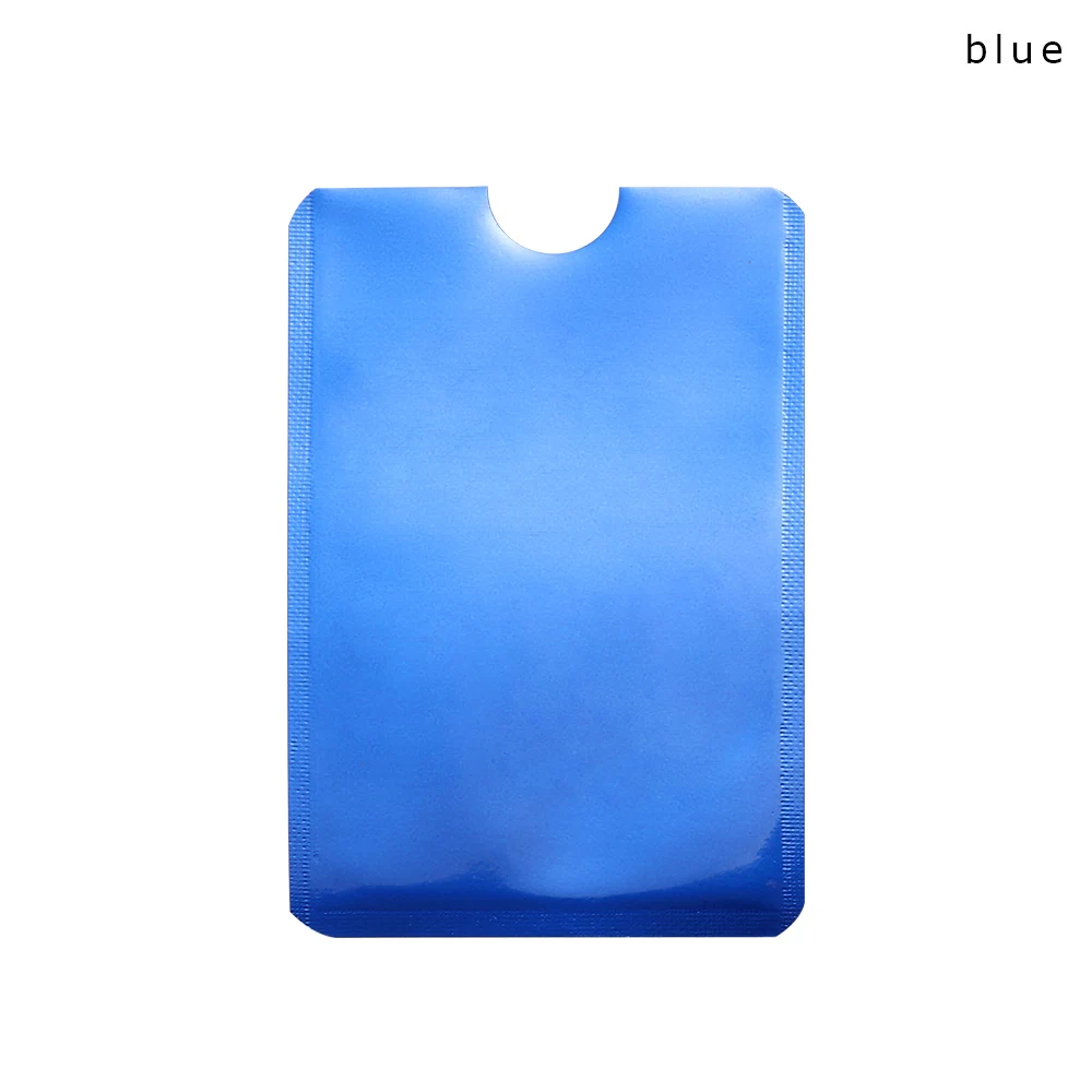 B-Blue 10 шт. металлический умный Противоугонный кредитный держатель для карт алюминиевый Анти Rfid блокирующий ридер замок держатель для карт Id банковский чехол для карт Защита - Цвет: B-Blue