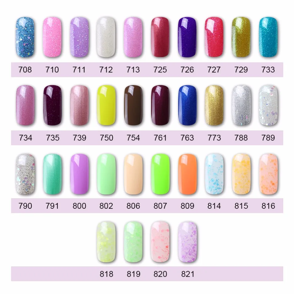 Лак для ногтей HNM 8 мл Классический лак Nagellak Lucky полуперманентный Гель 194 цвета