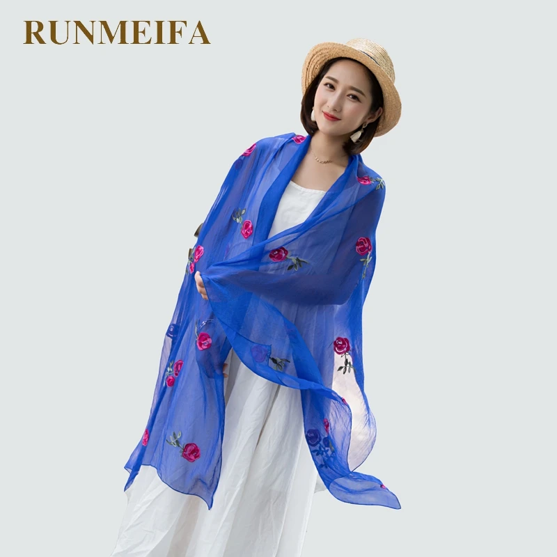 RUNMEIFA бренд литературы и Книги по искусству хлопок национальный стиль вышивка sjaals