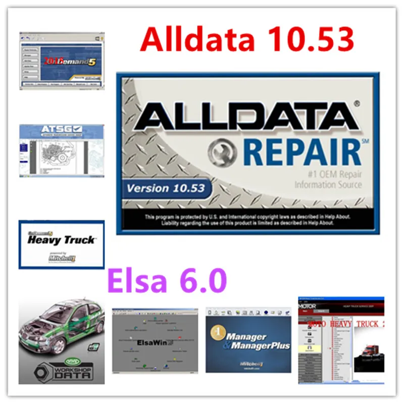Alldata 10 53 Mit // chell od5 2015V программное обеспечение для ремонта автомобиля 1 ТБ hdd новый