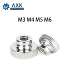 Детали для принтеров большого пальца, ручная затяжка, 3d M3 M4 M5 M6, углеродистая сталь, 10 шт., Din466-b Gb806, оцинкованная занавеска для инструмента с накаткой
