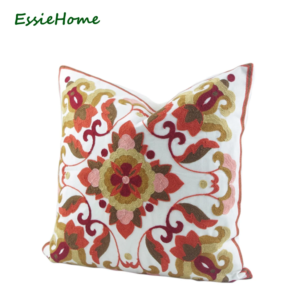 Красная подушка ESSIE HOME 18x18 дюймов чехол для подушки наволочка с вязаной вышивкой