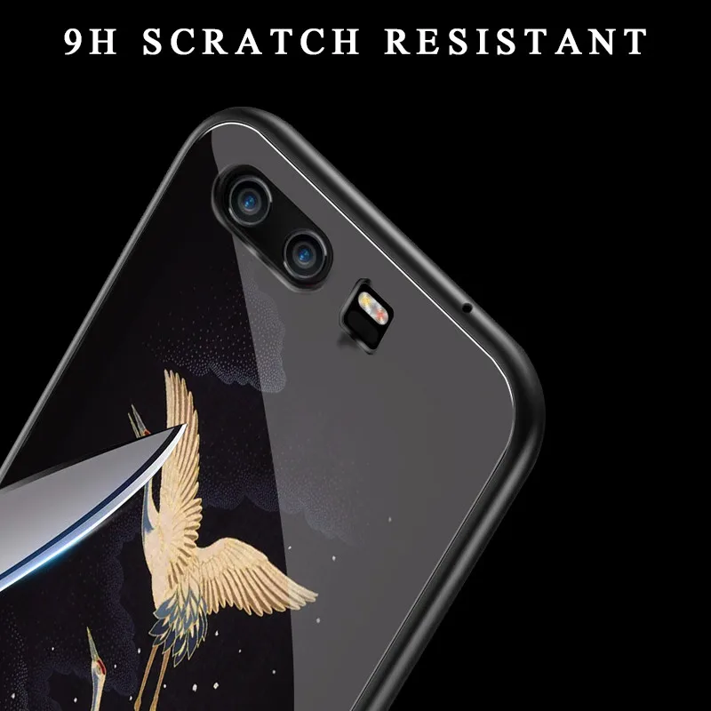 Star Space Tempered Glass Case For Huawei P9 P9Plus P10 P10Plus Lite Cases Honor 8X Max Luxury Marble Soft Covers |