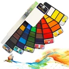 18253342 ; однотонные сапоги до середины голени акварельные краски в наборе с кисточек рисования количество Ручка Складная Дорожная воды для татуажа, пигмент мануального татуажа рисунок Краски ing товары рукоделия