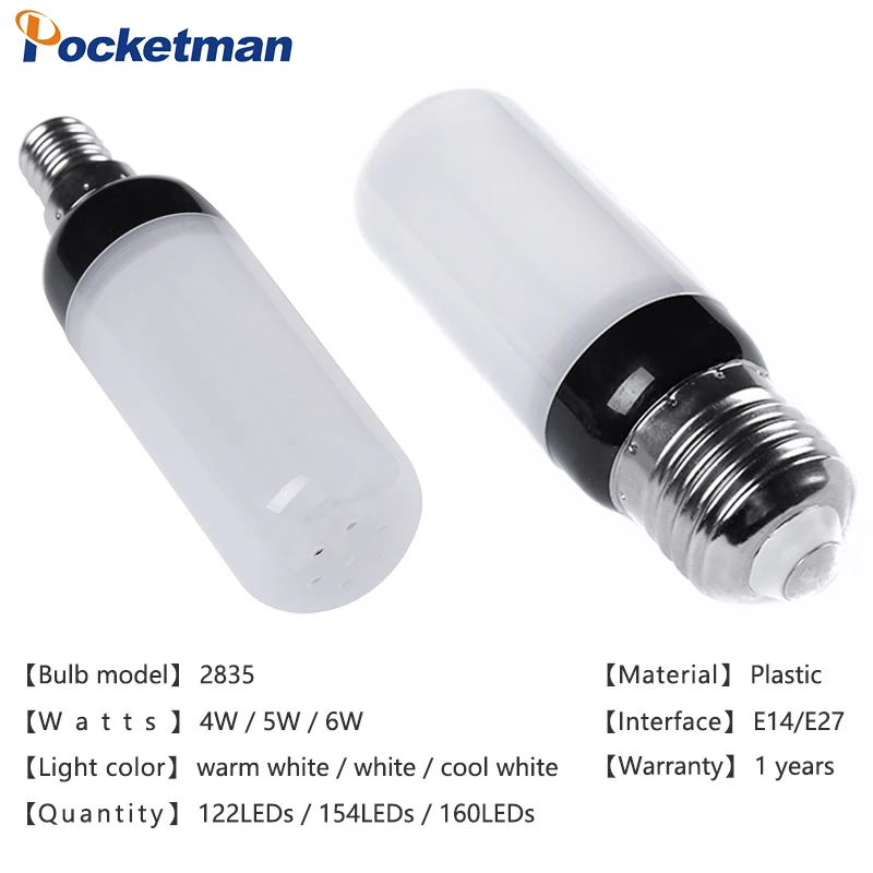 E27 E14 светодиодный лампы 220 V кукурузы лампа 6 Вт 5 4 2835SMD 360 градусов Светодиодный