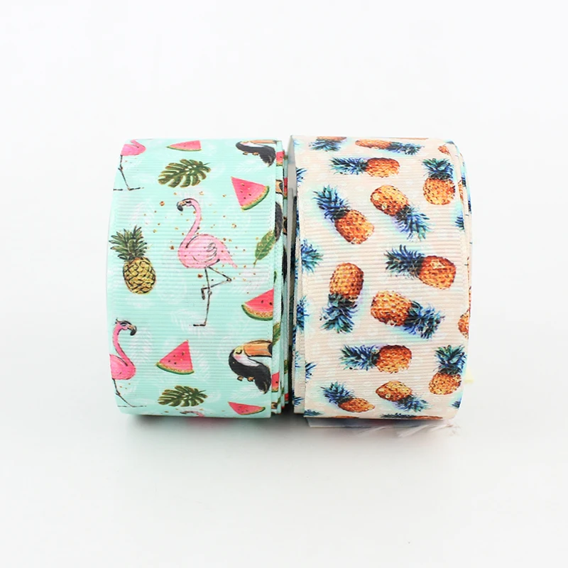 

1-1/2" printedPineapple flami ribbon 38mm DIY Home Wedding Party Decoration Gift Packaging Hair Bow material Sewing Accessories