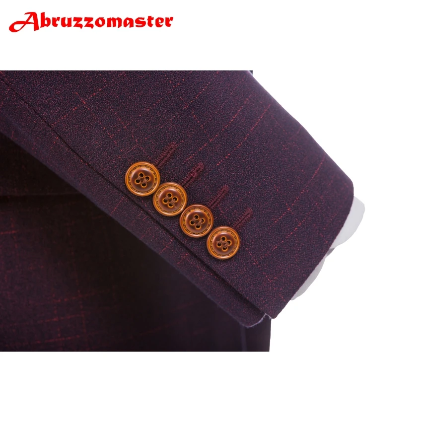 Мужской винный Свадебный костюм темно синий смокинг с отложным воротником и