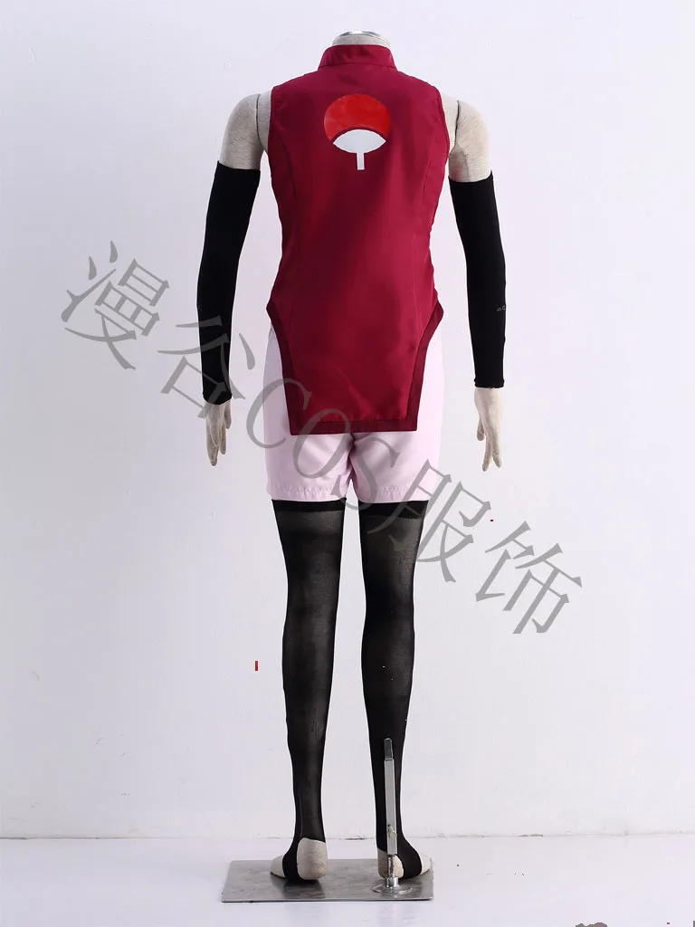 Костюм для косплея сарада Учиха из фильма Наруто Униформа платье брюки повязка