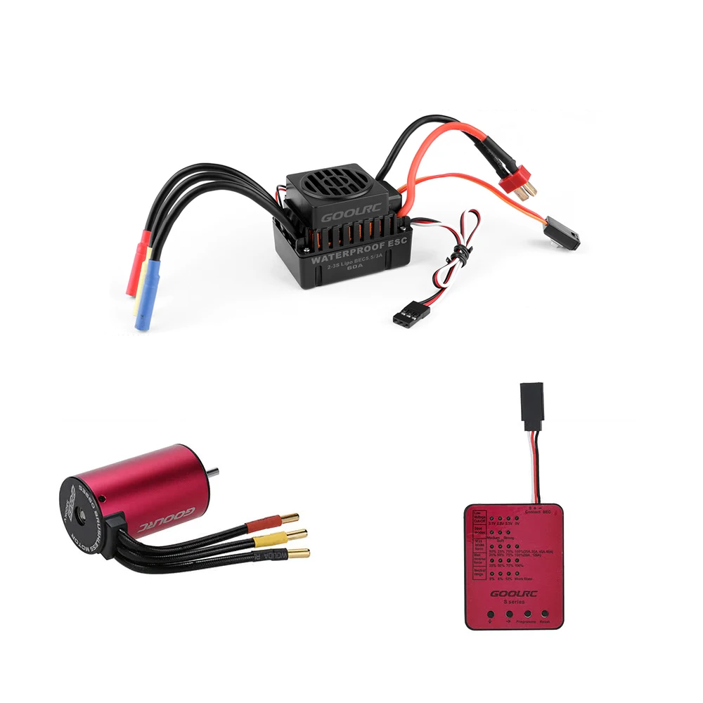 GoolRC S3660 3300KV бесщеточный мотор 60A бесщеточный ESC и программная карта комбо набор для 1/10 RC автомобиль грузовик