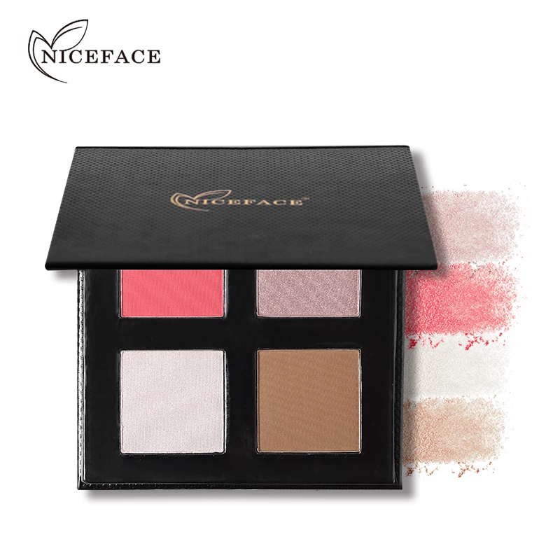Профессиональный Хайлайтер для лица NICEFACE 4 цвета корректор осветлитель