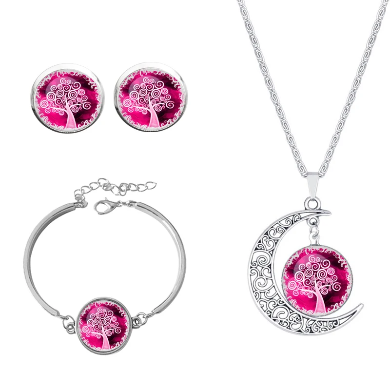 SUTEYI женский набор украшений серебряного цвета с изображением голубого дерева