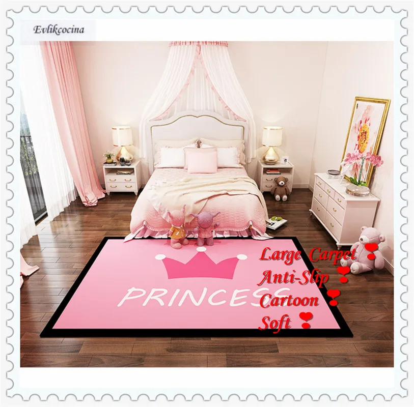 Бесплатная доставка Розовый ковер принцессы домашний коврик напольный для
