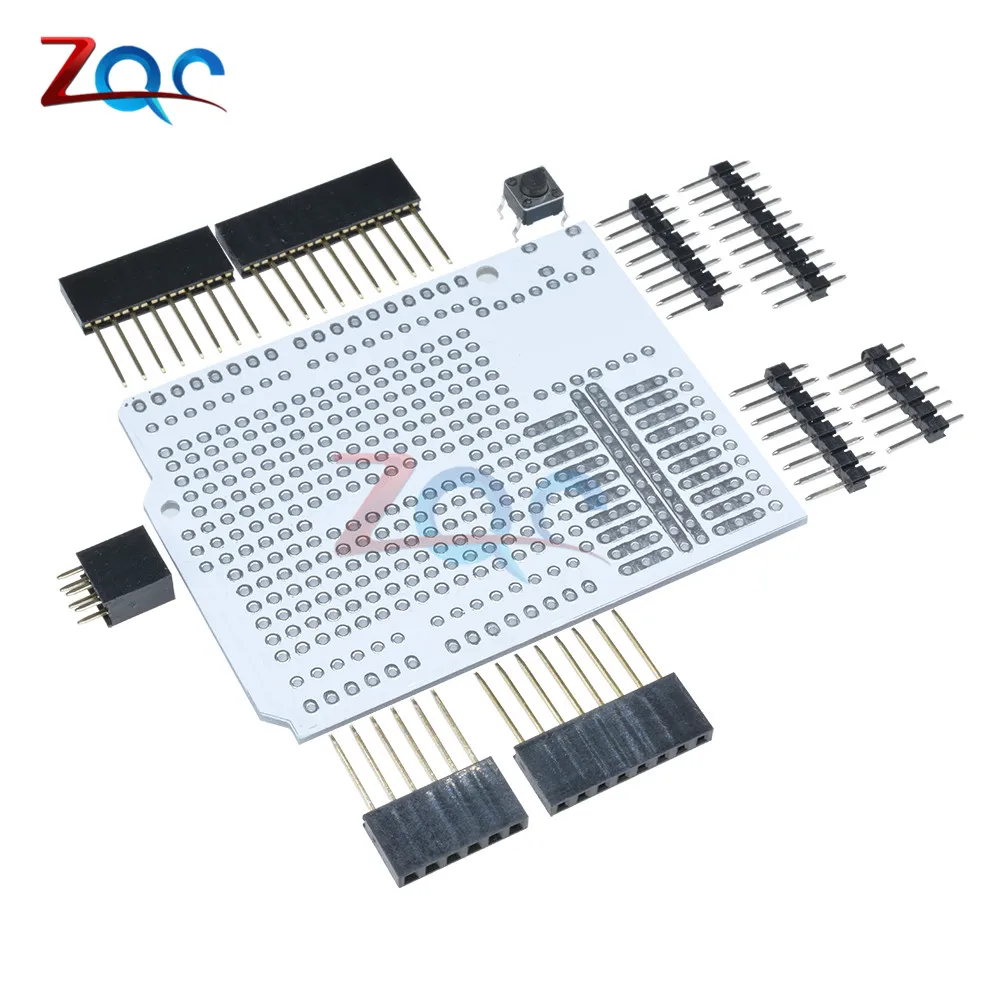 

For Arduino UNO R3 Prototype PCB Development Bread Board Expansion Shield Board Breadboard Protoshield Module One Diy Kit 2.54mm