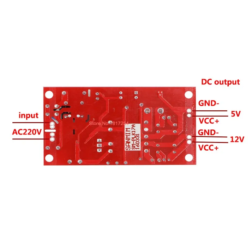 12V1A/5V1A полностью изолированный импульсный источник питания модуль/220 В свою очередь 12V 5v двойной выход/AC-DC модуль
