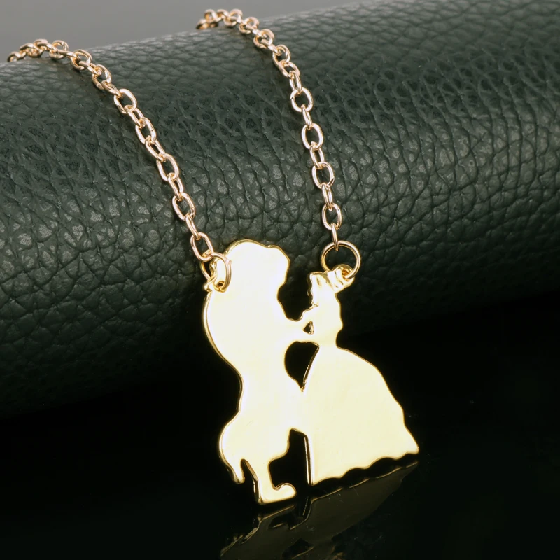 1pcs Fashion Jewelry movie Beauty and the Beast Necklace For Women Gold Color Bella Dancing -30 | Украшения и аксессуары