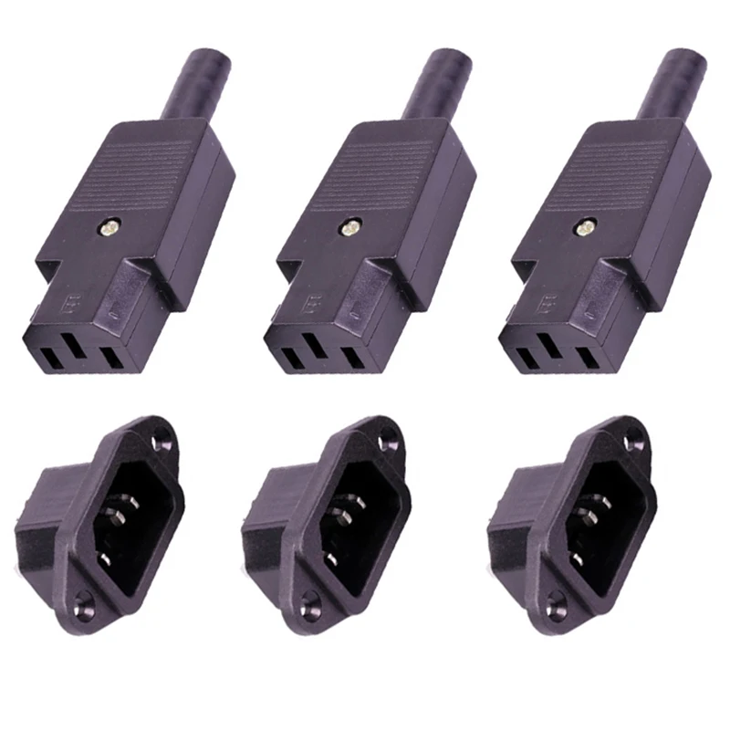 5 шт полный комплект штекер постоянного тока и Джек 220 V DC/AC power Jack терминал 3pin AC/DC