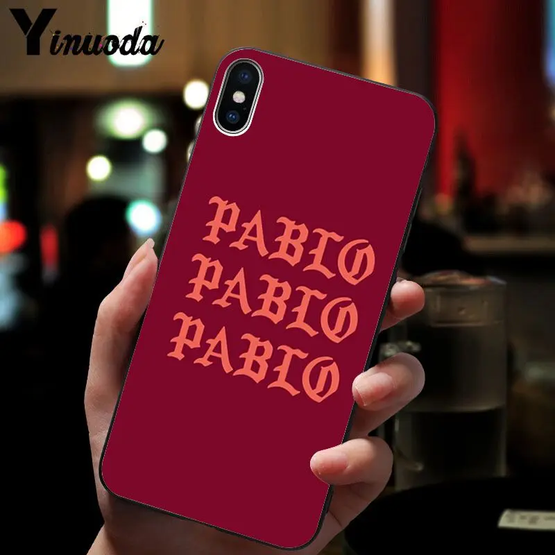 Умный чехол 11pro MAX Kanye West I FEEL LIKE PABLO черный мягкий для iPhone 5 5Sx 6 7plus 8 8Plus X XS