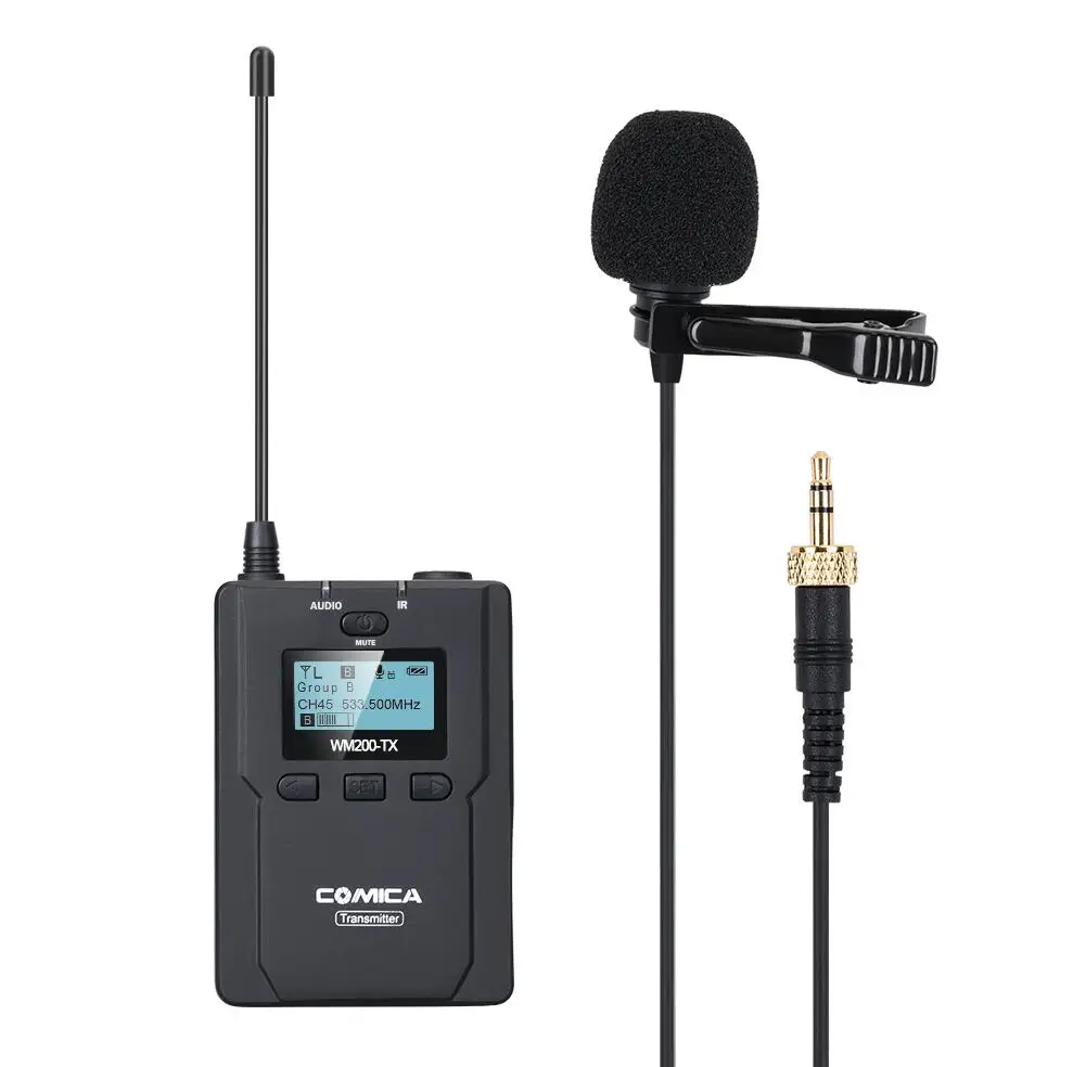 COMICA CVM-WM200 UHF 96 каналов металлический беспроводной микрофон приемопередатчик 120 м запись для DSLR и видеокамеры видео