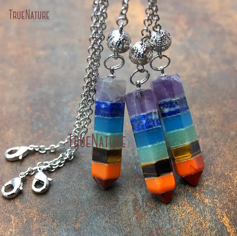 

Смешанный материал, гальваническое покрытие, фотоэлемент, шикарный маятник, 7 чакр, Йога, медитация, фотоэлемент 45*10 мм PM9123