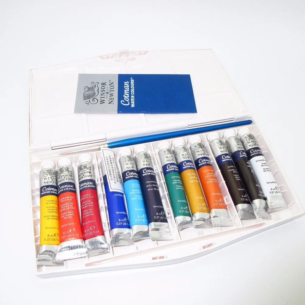 Winsor& Newton Cotman акварельные краски в наборе краски ing Plus 12 тюбиков 8mlx12 цветов