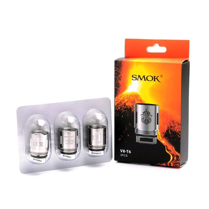 100% Оригинальные SMOK V8-T6 Замена головка катушки для SMOKTECH TFV8 облако зверь бак V8 T6