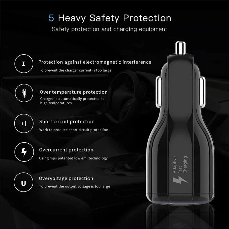 Robotsky 5V 3.1A быстрое USB Автомобильное зарядное устройство с двумя портами зарядное устройство для телефона светодиодный адаптер для iPhone samsung huawei Xiaomi