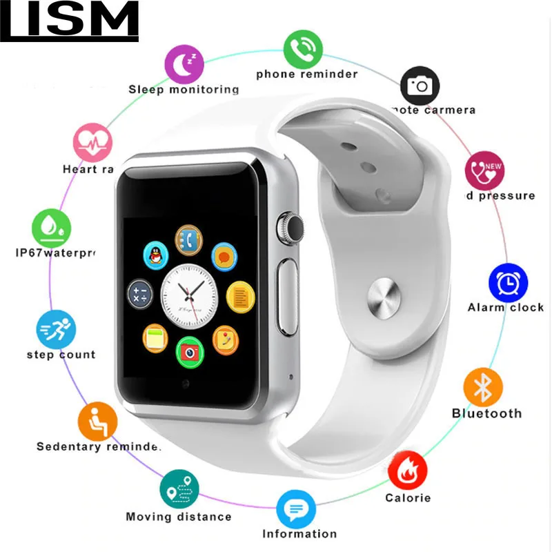 Новые часы a1 smartwatch reloj inteligente трекер монитор крови Часы montre смарт gps akilli saatler relogios