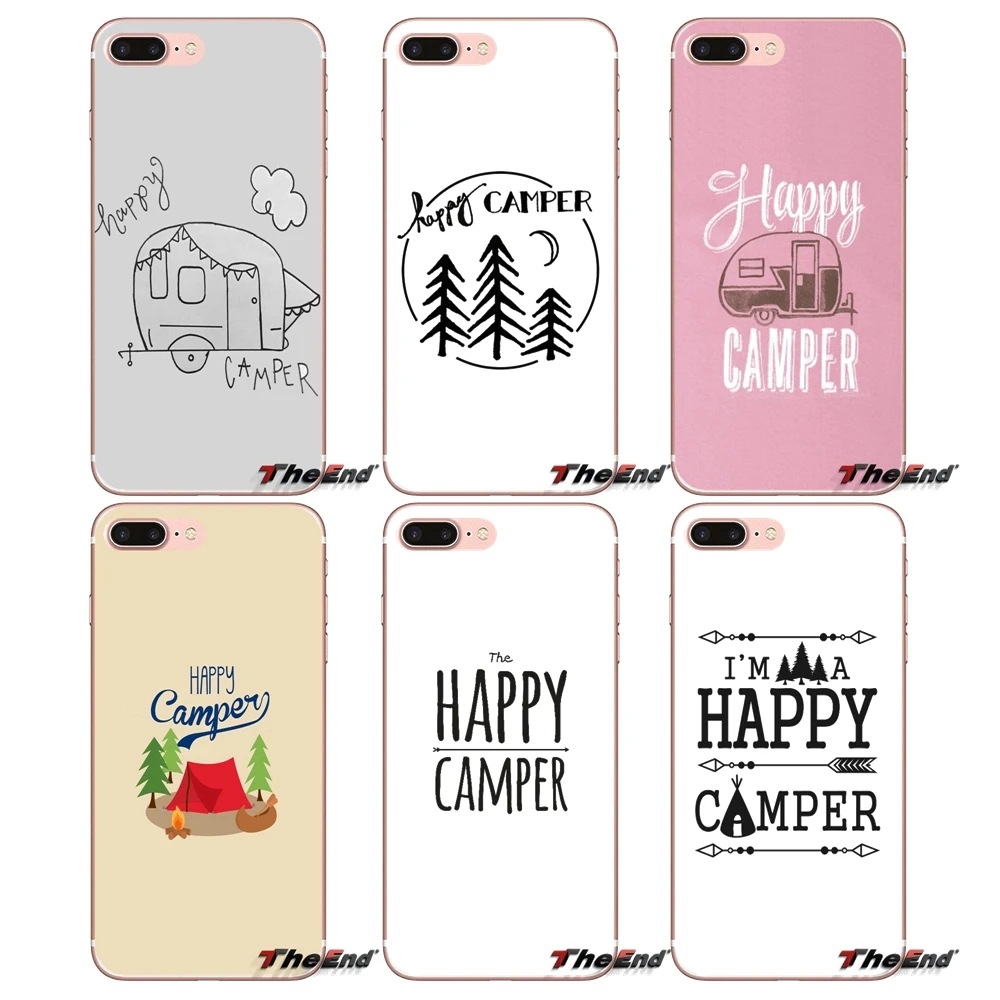 Цветной силиконовый чехол для Sony Xperia Z Z1 Z2 Z3 Z5 compact M2 M4 M5 E3 T3 XA Aqua LG G4 G5 G3 G2 Mini Happy Camper