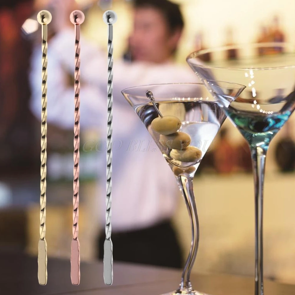 Палка для кофе Коктейльная палка из нержавеющей стали с резьбой инструмент