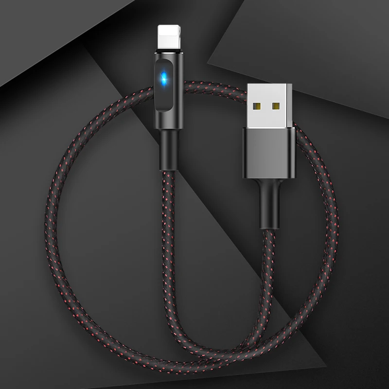 НОСО USB кабель для iPhone X 7 7 6 6s плюс автоотключения Быстрый зарядный кабель данных с светодиодный свет smart Мощность off кабели