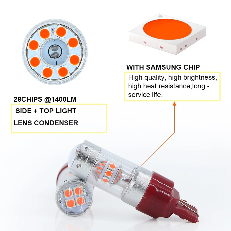 Светодиодные лампы Canbus T20 W21/5W 7443 для Mazda Mazda2 Mazda3 Mazda5 Mazda6|light red|canbus errorcanbus t20 |
