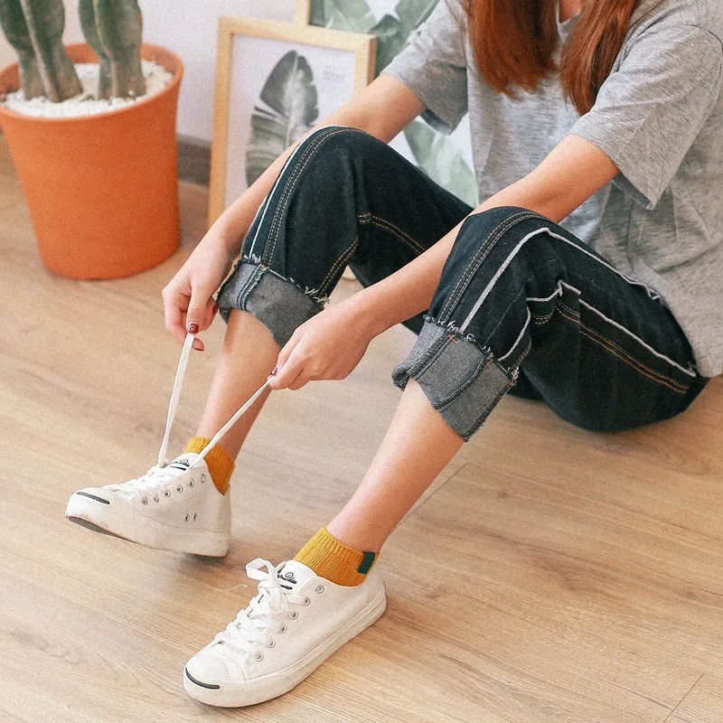 Носки женские хлопок однотонные 1 пара | Женская одежда